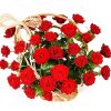 Decoration beautiful red roses in a basket